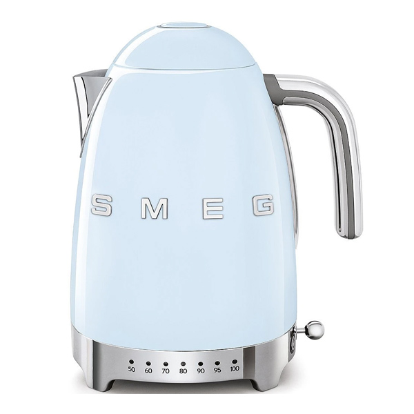 Rychlovarná konvice SMEG 50´s Retro Style, s regulací teploty, pastelově modrá