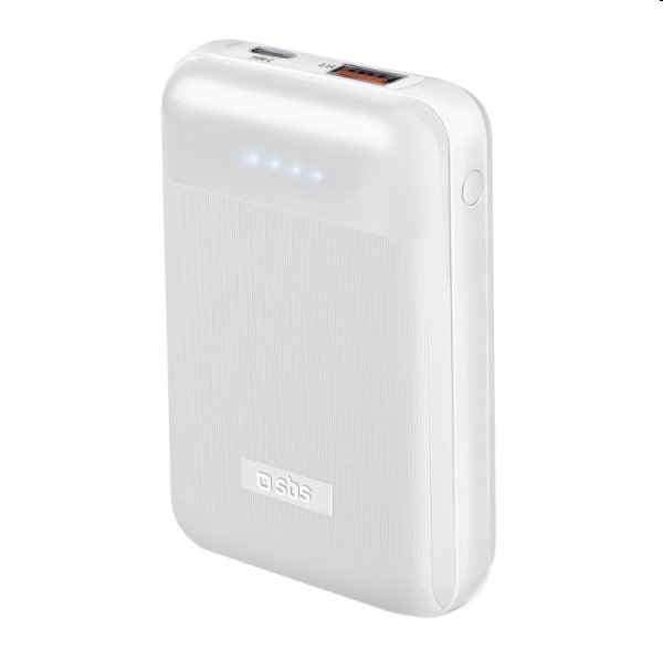 SBS Powerbank10000 mAh, USB/USB-C PD 20 W, bílá SBS Powerbank10000 mAh, USB/USB-C PD 20 W, bílá