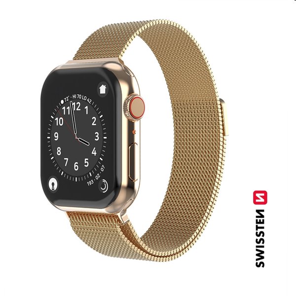 Swissten Milanese Loop for Apple Watch 42-44, gold