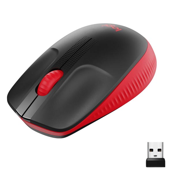 Bezdrátová myš Logitech M190 Full-size Wireless Mouse, červená