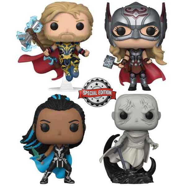 POP! 4 Pack Thor, Mighty Thor, Valkyrie, Gorr (Thor: Love and Thunder) Special Edition POP! 4 Pack Thor, Mighty Thor, Valkyrie, Gorr (Thor: Love and Thunder) Special Edition