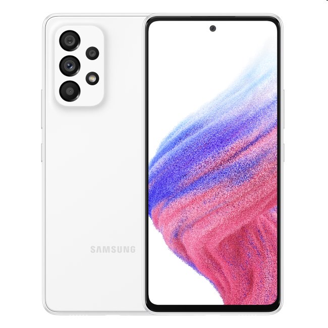 Samsung Galaxy A53, 6/128GB, white, Třída A - použité, záruka 12 měsíců Samsung Galaxy A53, 6/128GB, white, Třída A - použité, záruka 12 měsíců