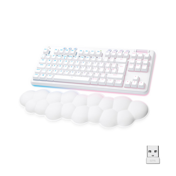 Bezdrátová herní klávesnice Logitech G715 TKL Tactile (Aurora Collection), b Bezdrátová herní klávesnice Logitech G715 TKL Tactile (Aurora Collection), b