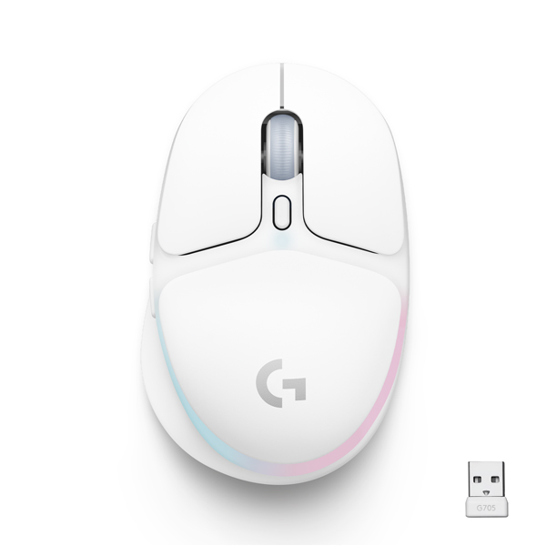 Bezdrátová herní myš Logitech G705 (Aurora Collection), bílá