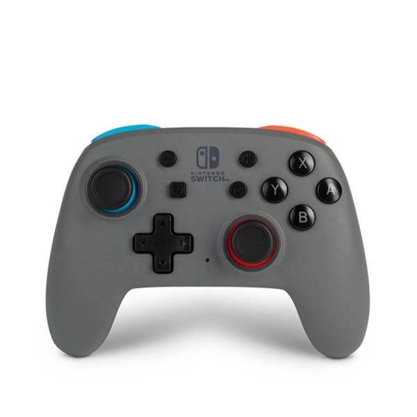 Bezdrátový ovladač PowerA Nano Enhanced pro Nintendo Switch, Grey Neon Blue Red