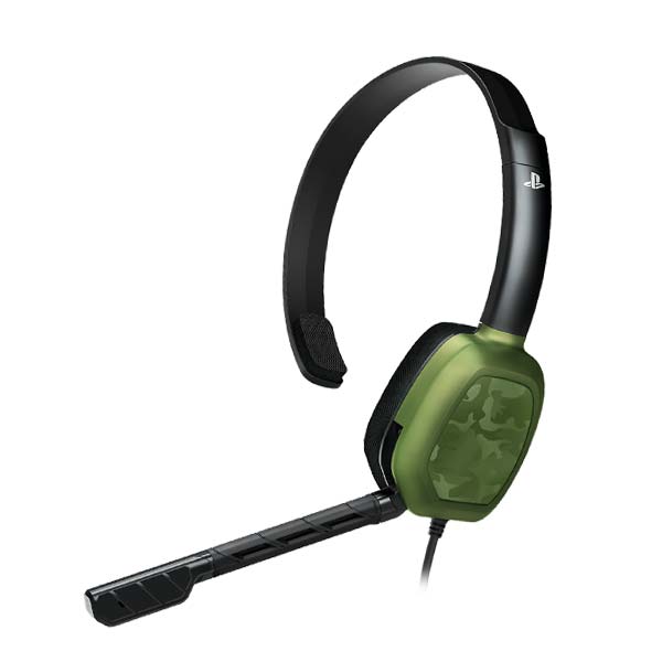 Kabelový headset PDP LVL1 Chat pro Playstation 4, Camo Green