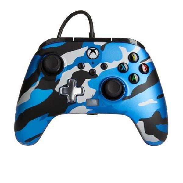 Kabelový ovladač PowerA Enhanced pro Xbox Series, Metallic Blue Camo