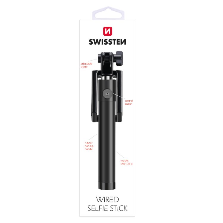 Selfie tyč Swissten s 3,5mm jack konektorem - OPENBOX (Rozbalené zboží s plnou zárukou) Selfie tyč Swissten s 3,5mm jack konektorem - OPENBOX (Rozbalené zboží s plnou zárukou)