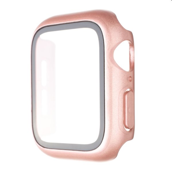 FIXED Pure+ ochranné pouzdro s temperovaným sklem pro Apple Watch 41 mm, růžové FIXED Pure+ ochranné pouzdro s temperovaným sklem pro Apple Watch 41 mm, růžové
