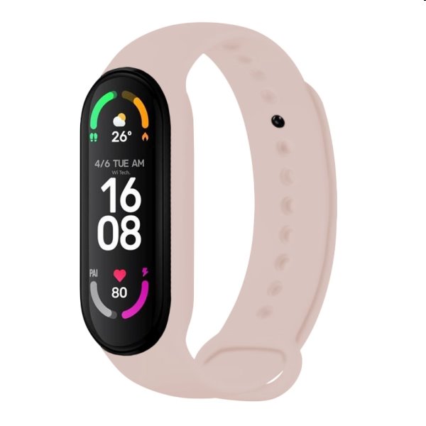 FIXED Silikonový řemínek pro Xiaomi Band 7/ Mi Band 6/ Mi Band 5, růžový