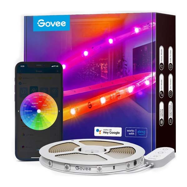 Govee WiFi RGBIC Smart PRO LED pás 5m - extra odolný