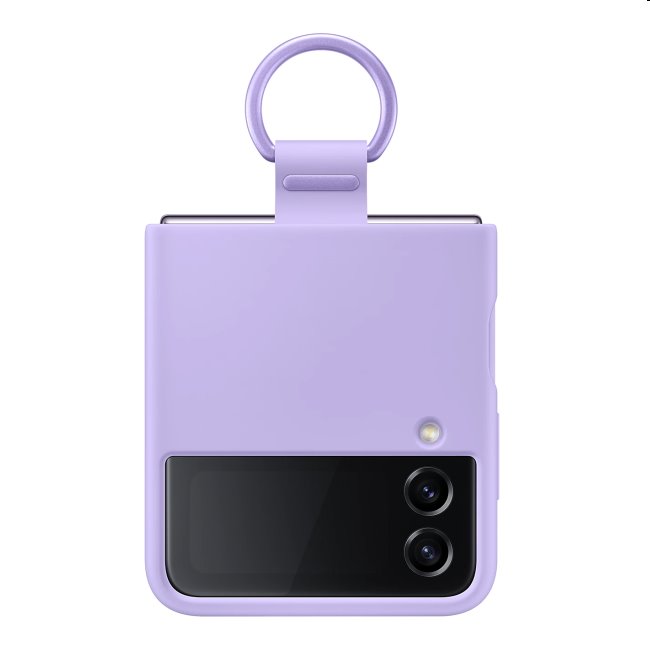 Pouzdro Silicone Cover s držákem na prst pro Samsung Galaxy Z Flip4, lavender