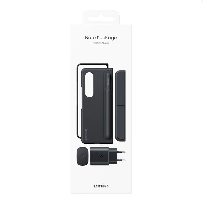 Pouzdro se stojanem, S pen a nabíjecí adaptér pro Samsung Galaxy Z Fold4, black
