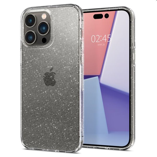 Pouzdro Spigen Liquid Crystal Glitter pro Apple iPhone 14 Pro, crystal quartz