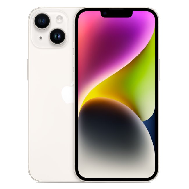 Apple iPhone 14 128GB, starlight, Třída B - použito, záruka 12 měsíců