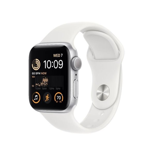 Apple Watch SE GPS 40mm Silver Aluminium Case with White Sport Band