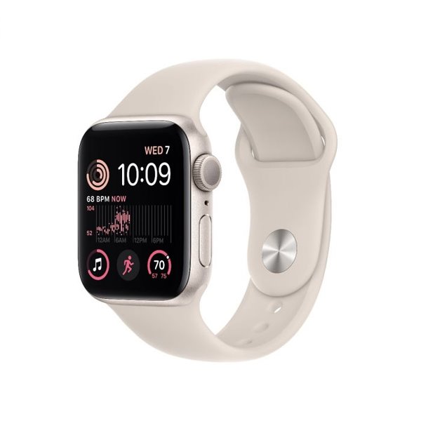 Apple Watch SE 2 GPS 40mm Starlight Aluminium Case, Třída B - použito, záruka 12 měsíců