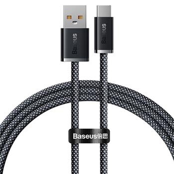 Baseus rychlo nabíjecí datový aábel USB/USB-C 1m, šedý Baseus rychlo nabíjecí datový aábel USB/USB-C 1m, šedý