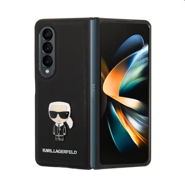 Pouzdro Karl Lagerfeld PU Saffiano Ikonik for Samsung Galaxy Z Fold4, černé