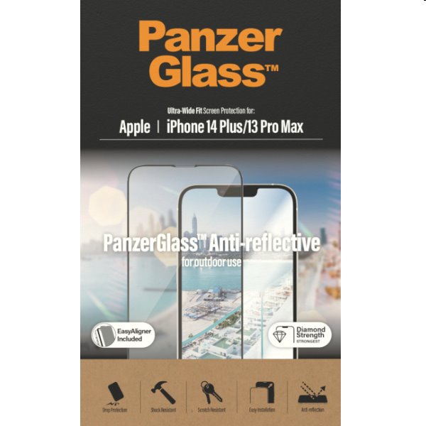 Ochranné sklo PanzerGlass UWF Anti-Reflective AB pro Apple iPhone 14 Plus/13 Pro Max, černé