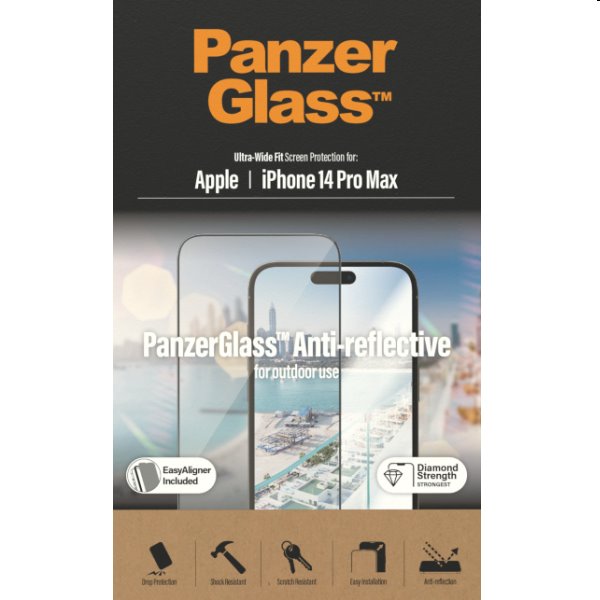 Ochranné sklo PanzerGlass UWF Anti-Reflective AB pro Apple iPhone 14 Pro Max, černé