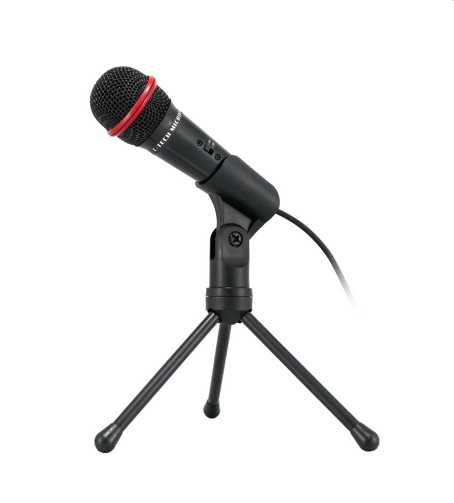 Stolný mikrofón C-TECH MIC-01, 3,5" stereo jack, 2.5m Stolný mikrofón C-TECH MIC-01, 3,5" stereo jack, 2.5m