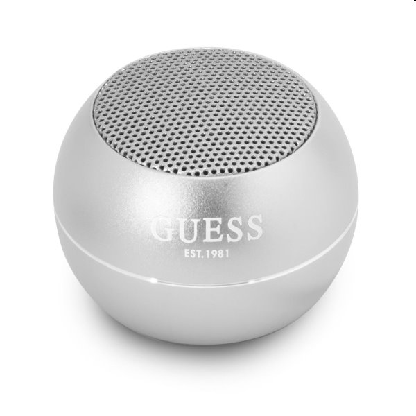 Guess Mini Bluetooth Speaker, stříbrný