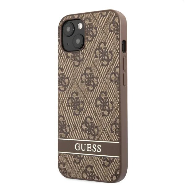 Guess PU 4G Stripe pro Apple iPhone 13 mini, hnědé