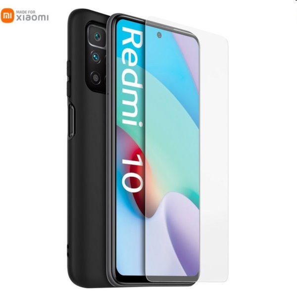 Made for Xiaomi TPU pouzdro + ochranné sklo pro Xiaomi Redmi 10/10 2022, černé