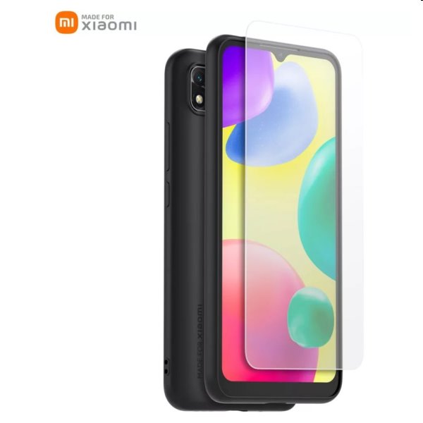 Made for Xiaomi TPU pouzdro + ochranné sklo pro Xiaomi Redmi 9C/10A, černé