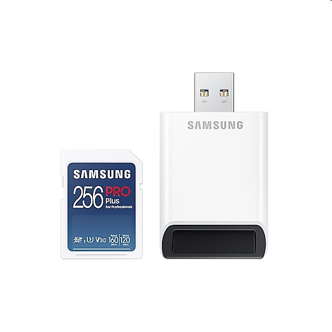 Samsung PRO Plus SDXC 256GB + USB adaptér Samsung PRO Plus SDXC 256GB + USB adaptér