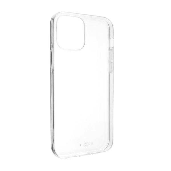 FIXED TPU Skin Ultratenké gelové pouzdro pro Apple iPhone 12 mini, 0,6 mm, transparentní