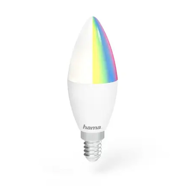 Hama SMART WiFi LED žárovka, E14, 5,5 W, RGBW, stmívatelná