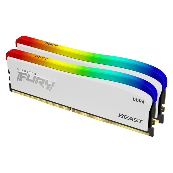 Kingston FURY Beast White DDR4 16GB 3200MHz CL16 2x8GB RGB, White