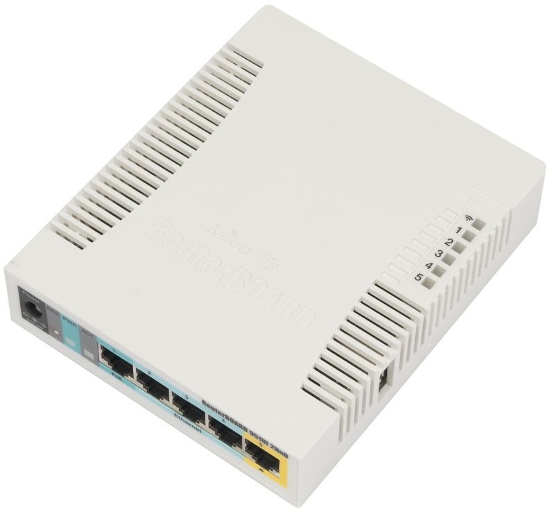 MIKROTIK RouterBOARD 951Ui-2HnD + L4 (600 MHz, 128 MB RAM, 5xLAN switch, 1x 2, 4GHz, plastic case, zdroj)