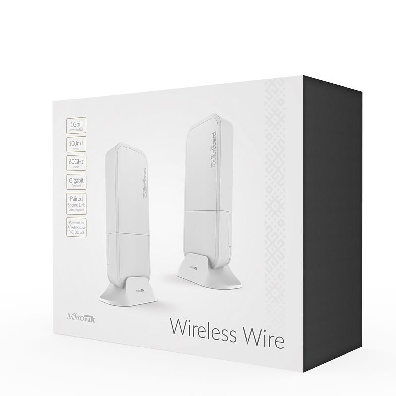 MIKROTIK RouterBOARD Wireless Wire 60GHz + L3 (716 MHz, 256 MB RAM, 1xGLAN, 1x 60GHz) outdoor kit