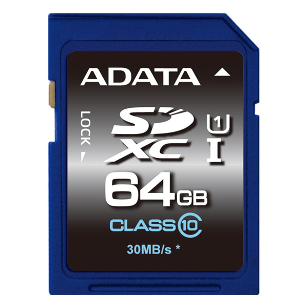 ADATA SDXC 64 GB UHS-I Premier Class 10 ADATA SDXC 64 GB UHS-I Premier Class 10