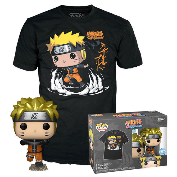 Funko POP! & Tee Souprava tričko (vel. M) a figurka Naruto Running (Metallic) (Naruto)