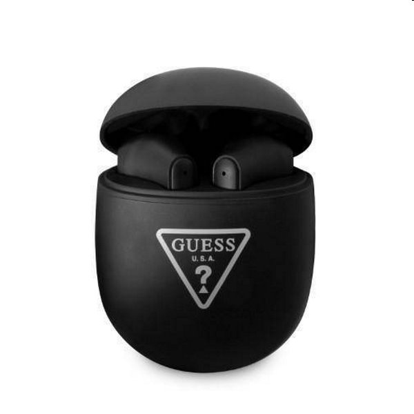 Guess True Wireless Triangle Logo Stereo Earphones, černé