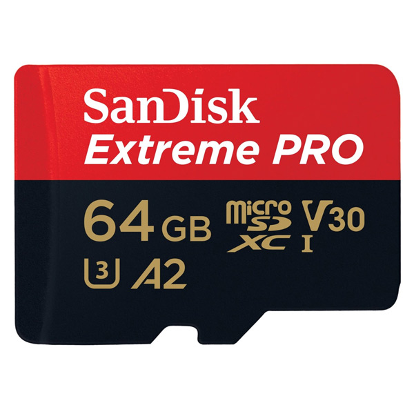 SanDisk Extreme PRO microSDXC 64 GB 200 MB/s s adaptérem