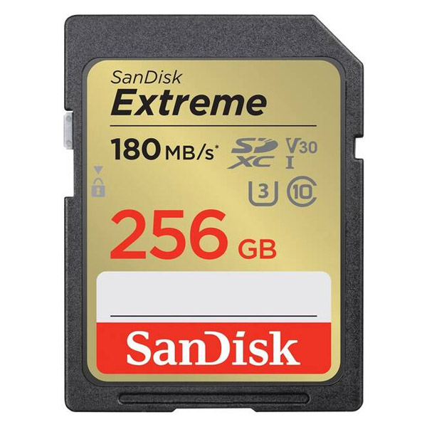 SanDisk Extreme SDXC 256 GB 180 MB/s V30 UHS-I U3 SanDisk Extreme SDXC 256 GB 180 MB/s V30 UHS-I U3