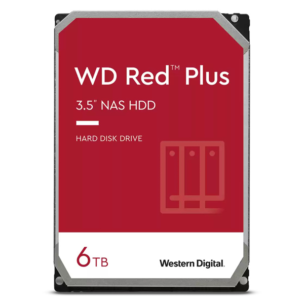 WD 6 TB Red Plus HDD 3,5" SATA 5400 RPM 3R