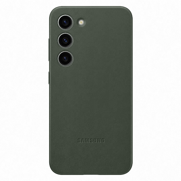 Pouzdro Leather Cover pro Samsung S23, green