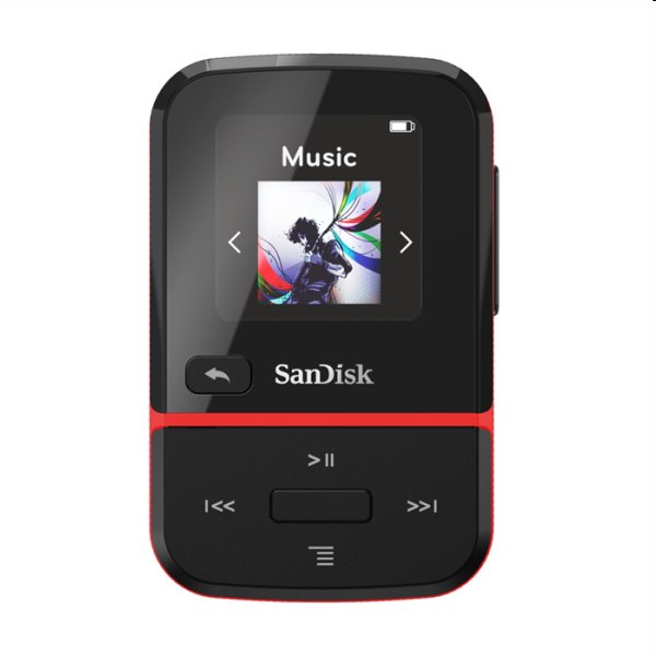SanDisk MP3 Clip Sport Go 16 GB, red - OPENBOX (Rozbalené zboží s plnou zárukou)