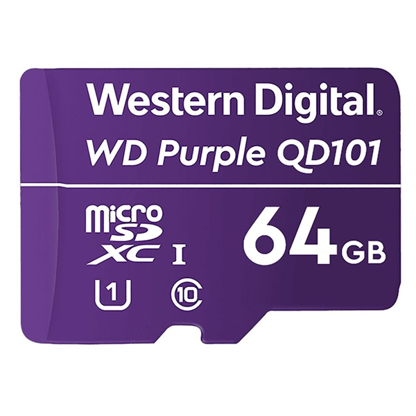 WD 64 GB Purple microSDXC card Class10 U1