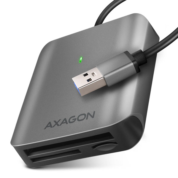 AXAGON CRE-S3 Externí čtečka karet USB-A 3.2 Gen 1, 3-slot & lun SD/microSD/CF, podpora UHS-II