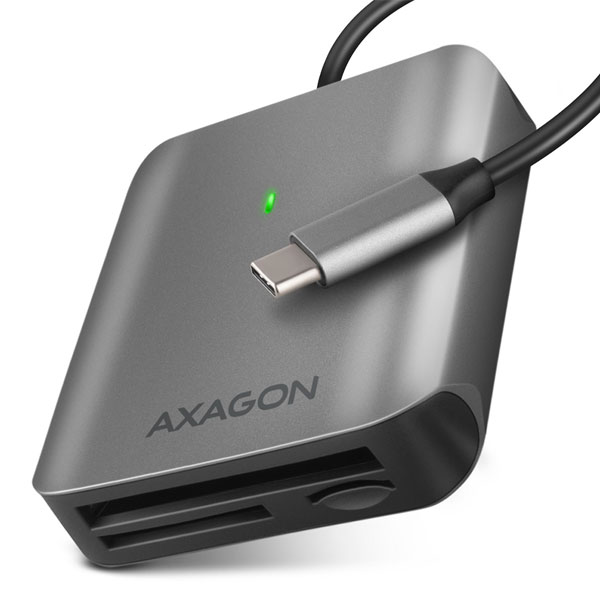 AXAGON CRE-S3C Externí čtečka karet USB-C 3.2 Gen 1, 3-slot & lun SD/microSD/CF, podpora UHS-II