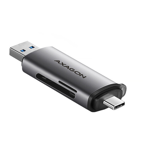 AXAGON CRE-SAC External USB 3.2 Gen1 Type-C+Type-A 2-slot SD/microSD