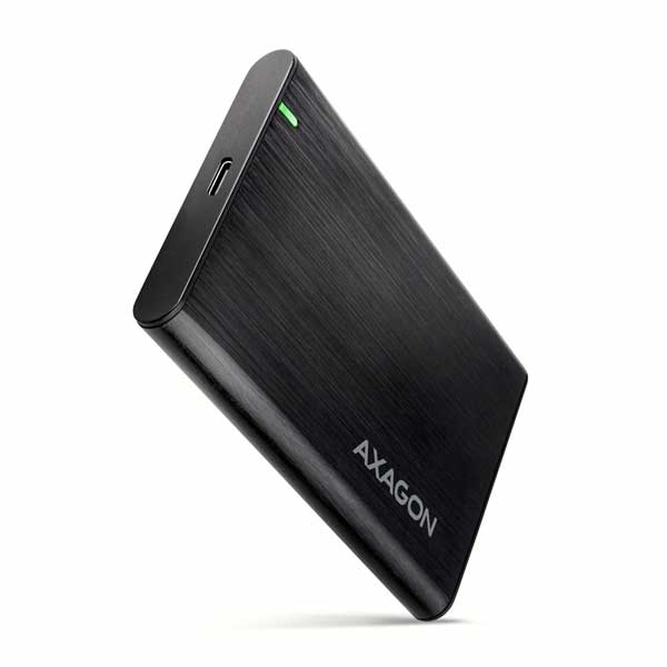 AXAGON EE25-A6C USB-C 3.2 Gen 1 - SATA 6G 2.5" External SCREWLESS ALU RAW box, černý