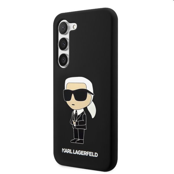 Pouzdro Karl Lagerfeld Liquid Silicone Ikonik NFT pro Samsung Galaxy S23 Plus, čierne